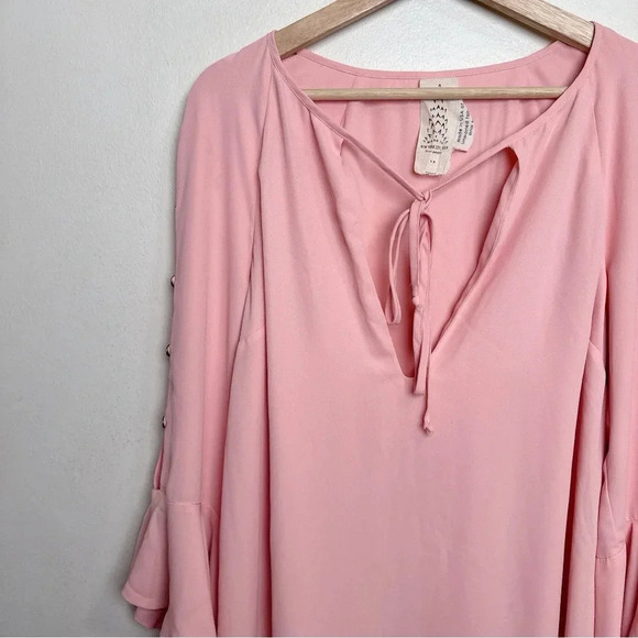 Free People Womens Small Georgine Mini Dress  Gossamer Pink - Picture 6 of 13